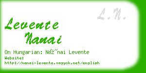 levente nanai business card